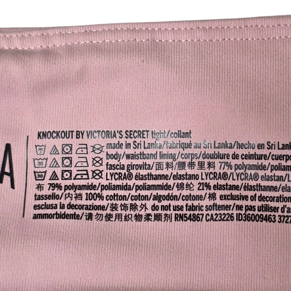 Victoria Sport Knockout Leggings XL Pink Mesh‎ Panel Pockets Activewear Yoga K3